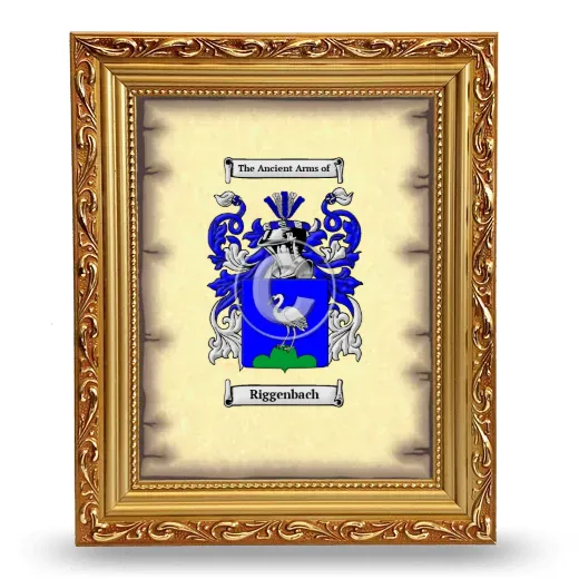 Riggenbach Coat of Arms Framed - Gold