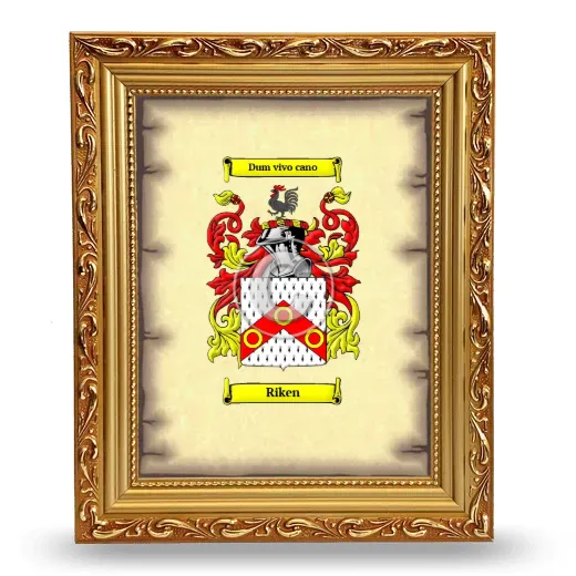 Riken Coat of Arms Framed - Gold