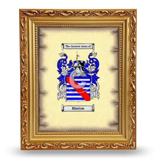 Rimton Coat of Arms Framed - Gold