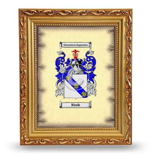 Rinds Coat of Arms Framed - Gold