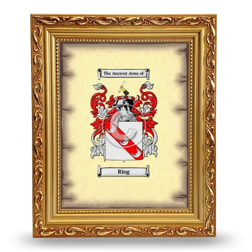 Ring Coat of Arms Framed - Gold