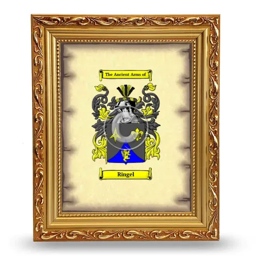 Ringel Coat of Arms Framed - Gold