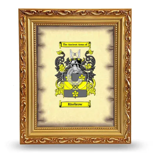 Risebrow Coat of Arms Framed - Gold