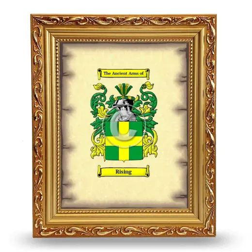 Rising Coat of Arms Framed - Gold