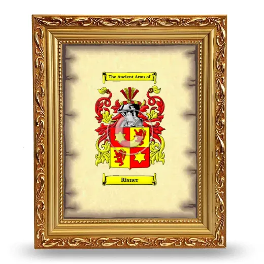 Risner Coat of Arms Framed - Gold
