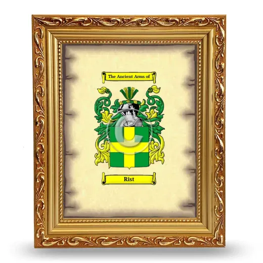 Rist Coat of Arms Framed - Gold