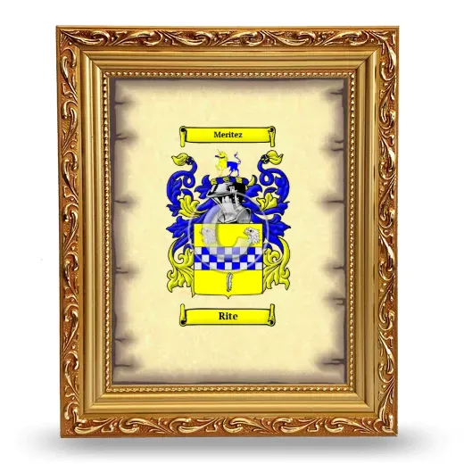 Rite Coat of Arms Framed - Gold