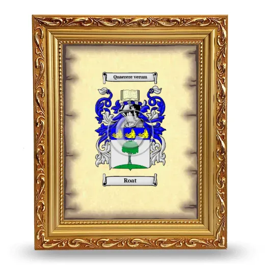 Roat Coat of Arms Framed - Gold