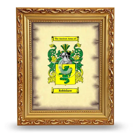 Robishaw Coat of Arms Framed - Gold