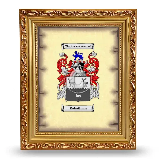 Robotham Coat of Arms Framed - Gold
