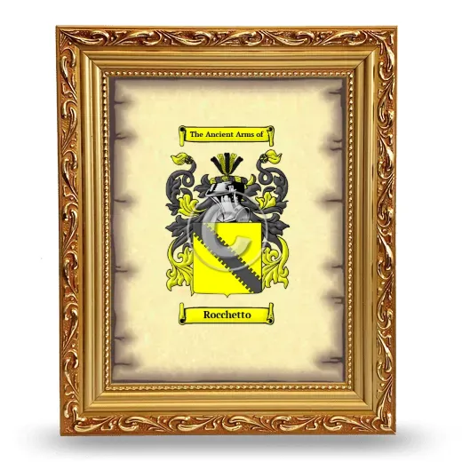 Rocchetto Coat of Arms Framed - Gold