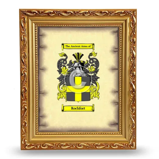 Rochfort Coat of Arms Framed - Gold