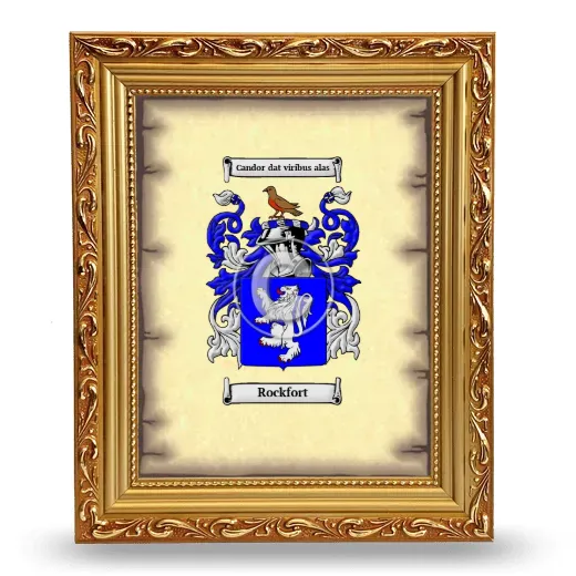 Rockfort Coat of Arms Framed - Gold