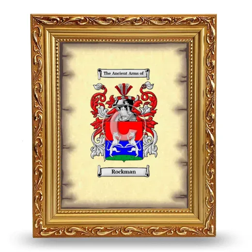 Rockman Coat of Arms Framed - Gold