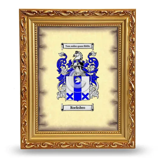 Rocksbro Coat of Arms Framed - Gold