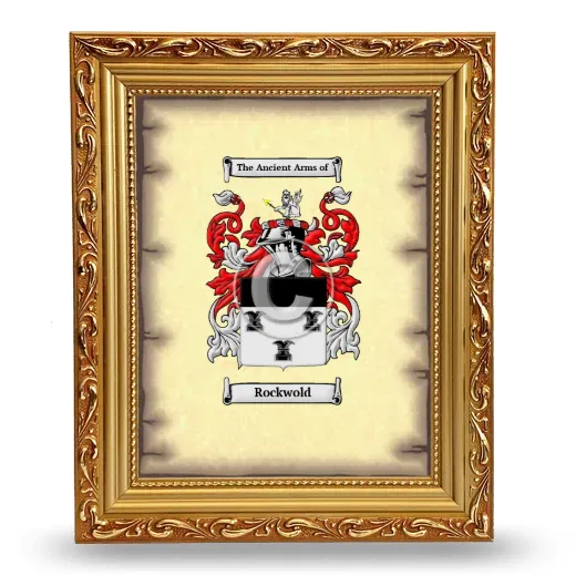 Rockwold Coat of Arms Framed - Gold