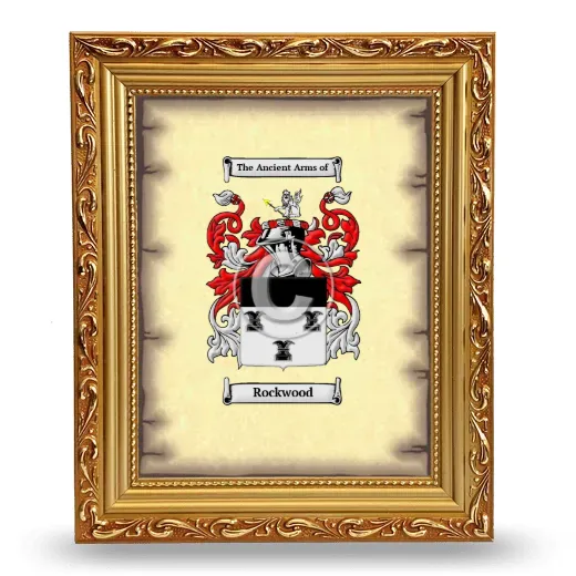 Rockwood Coat of Arms Framed - Gold