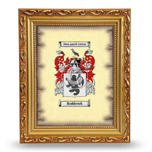 Rodderick Coat of Arms Framed - Gold