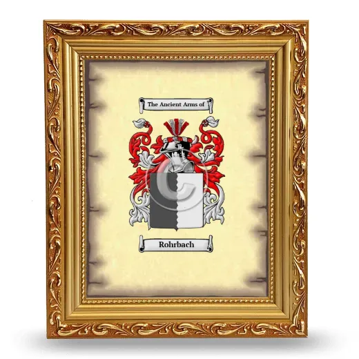 Rohrbach Coat of Arms Framed - Gold