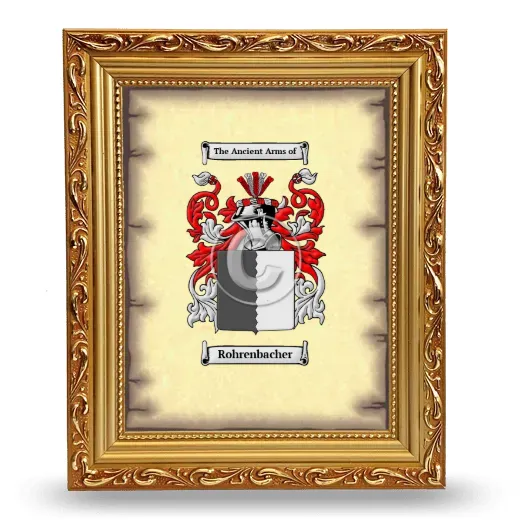 Rohrenbacher Coat of Arms Framed - Gold