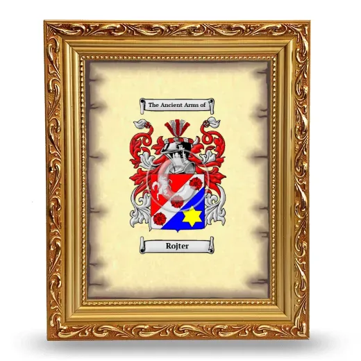 Rojter Coat of Arms Framed - Gold