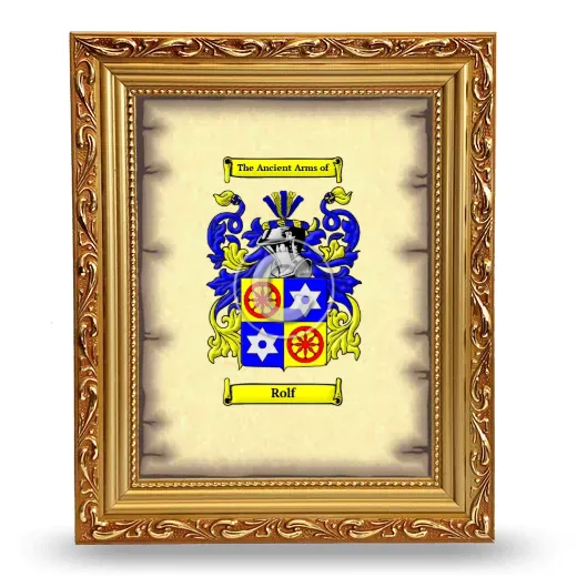 Rolf Coat of Arms Framed - Gold