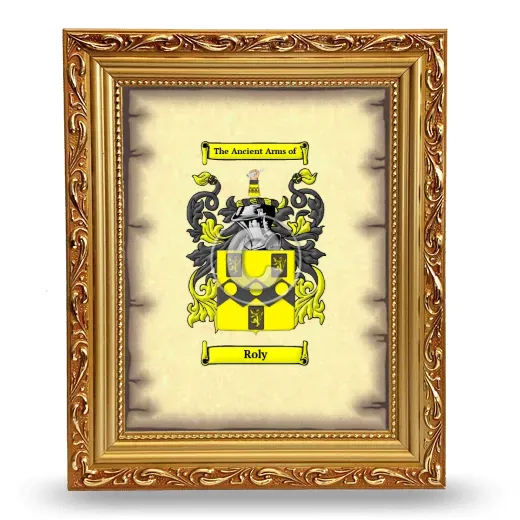 Roly Coat of Arms Framed - Gold