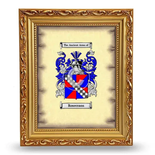 Rosecrans Coat of Arms Framed - Gold
