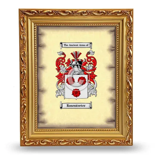 Rosentreter Coat of Arms Framed - Gold