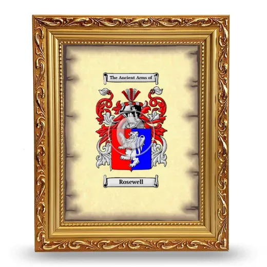 Rosewell Coat of Arms Framed - Gold