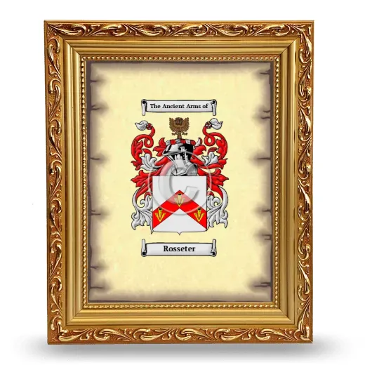 Rosseter Coat of Arms Framed - Gold