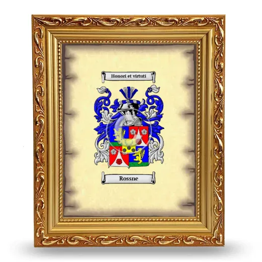 Rossne Coat of Arms Framed - Gold