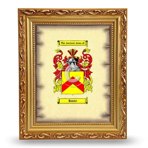 Roste Coat of Arms Framed - Gold