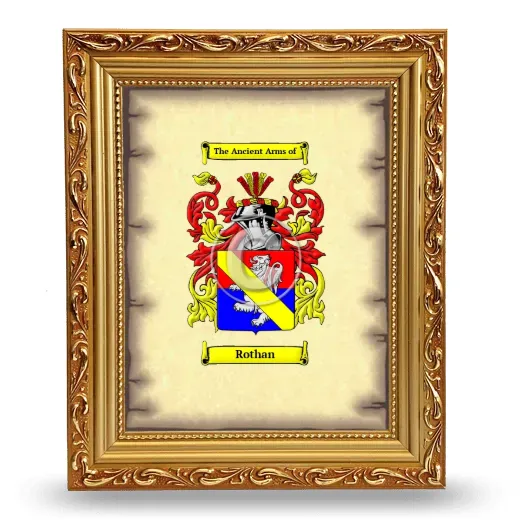 Rothan Coat of Arms Framed - Gold