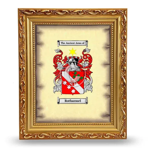Rotharmel Coat of Arms Framed - Gold