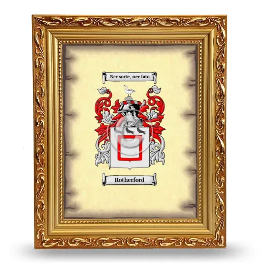 Rotherford Coat of Arms Framed - Gold