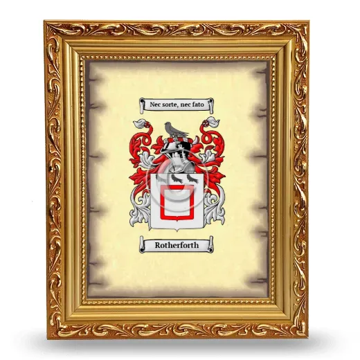 Rotherforth Coat of Arms Framed - Gold