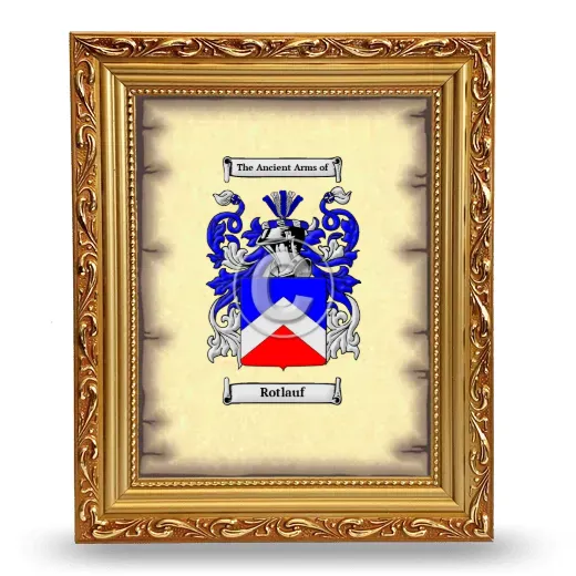 Rotlauf Coat of Arms Framed - Gold