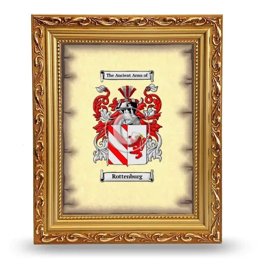 Rottenburg Coat of Arms Framed - Gold
