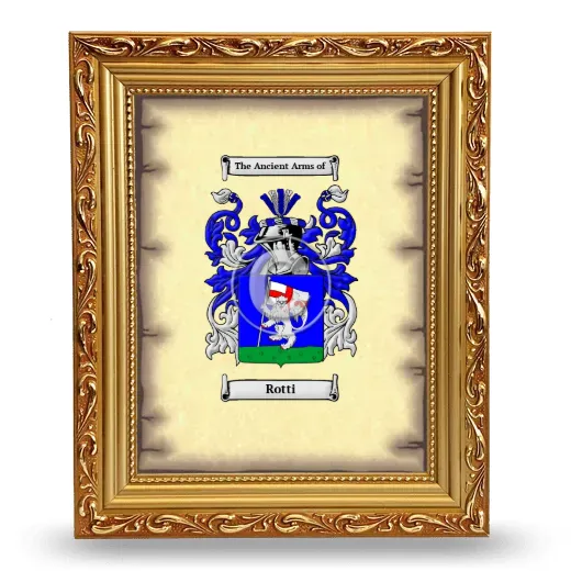 Rotti Coat of Arms Framed - Gold