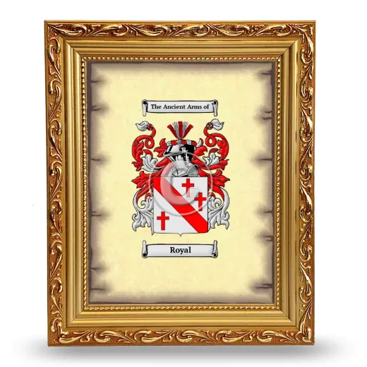 Royal Coat of Arms Framed - Gold