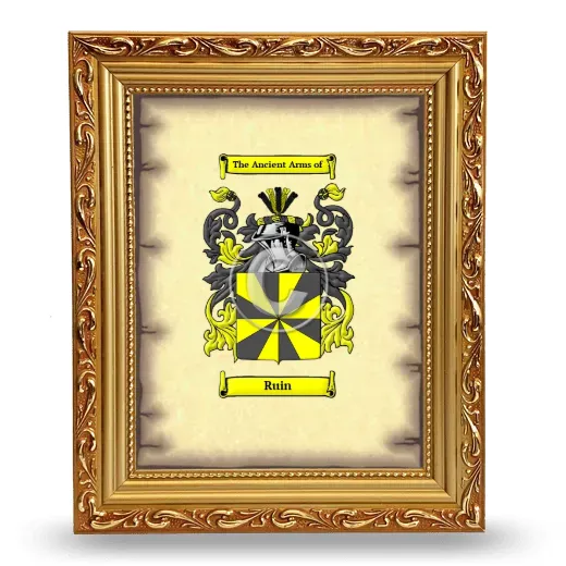 Ruin Coat of Arms Framed - Gold