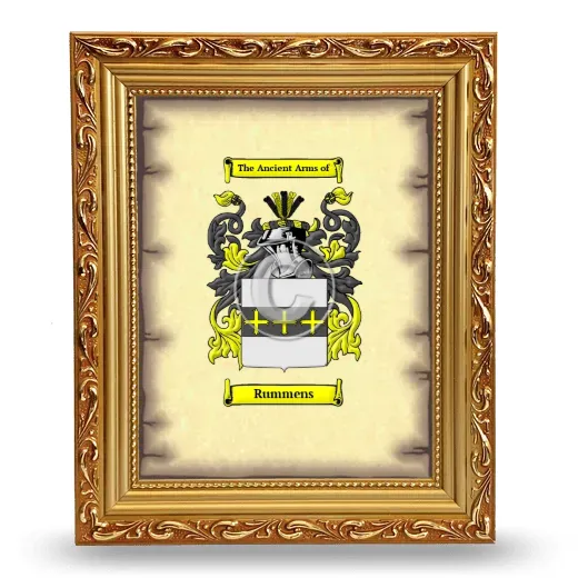 Rummens Coat of Arms Framed - Gold