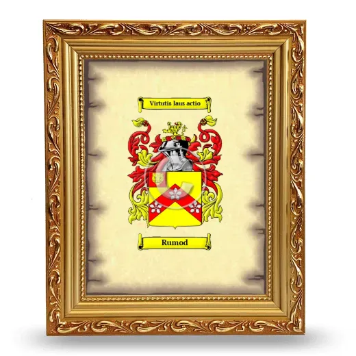 Rumod Coat of Arms Framed - Gold