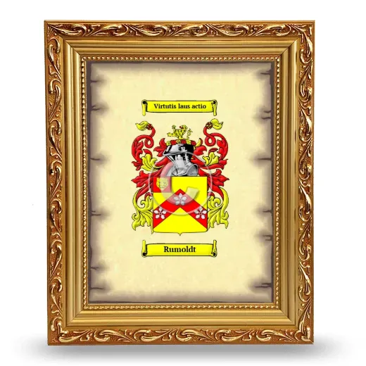 Rumoldt Coat of Arms Framed - Gold