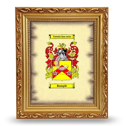 Rumple Coat of Arms Framed - Gold