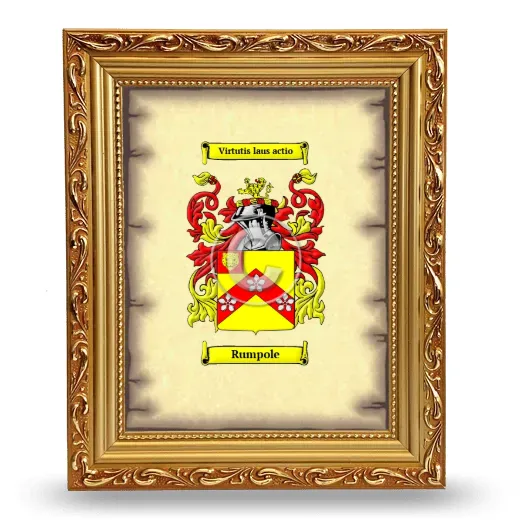 Rumpole Coat of Arms Framed - Gold
