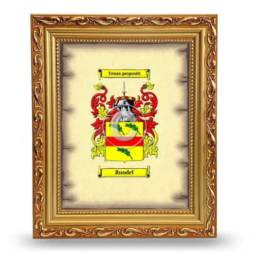 Rundel Coat of Arms Framed - Gold