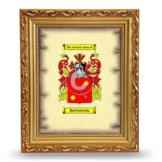 Ruttenstein Coat of Arms Framed - Gold