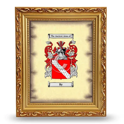 Ry Coat of Arms Framed - Gold